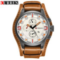 Curren-relógio de pulso masculino com pulseira de couro, relógio de quartzo, marca de luxo, casual, com data, 8225