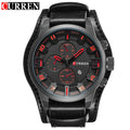 Curren-relógio de pulso masculino com pulseira de couro, relógio de quartzo, marca de luxo, casual, com data, 8225