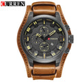 Curren-relógio de pulso masculino com pulseira de couro, relógio de quartzo, marca de luxo, casual, com data, 8225