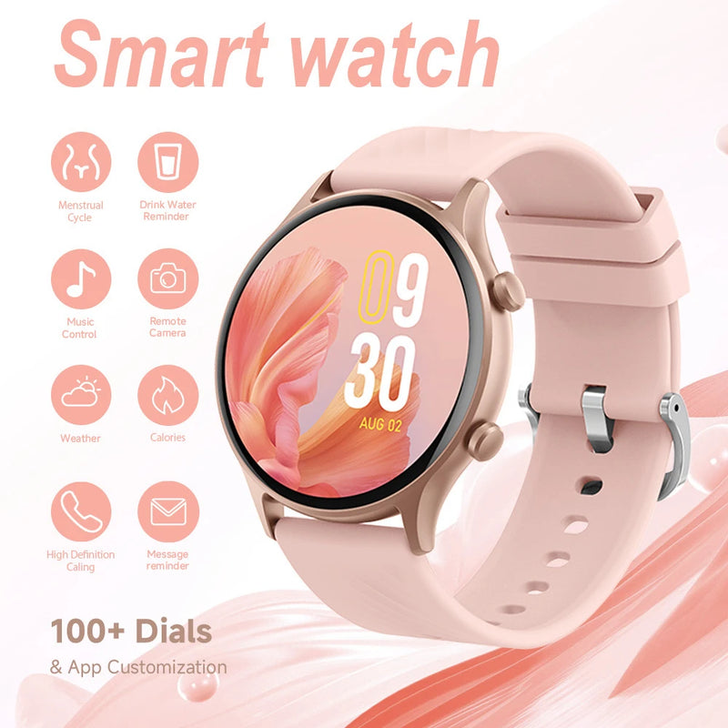 Free Shipping Lady Smartwatch Female Smart Watch Phone Call Relogios Smartwatch AI Voice Assistant 123+ Sports Watches For Men