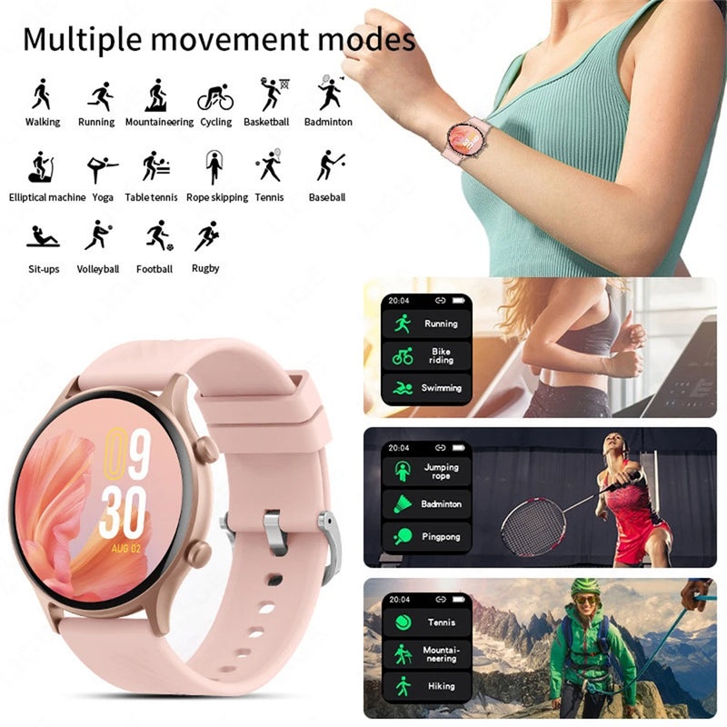 Free Shipping Lady Smartwatch Female Smart Watch Phone Call Relogios Smartwatch AI Voice Assistant 123+ Sports Watches For Men